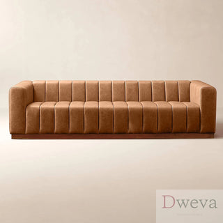 CB2 Forte 101" Channeled Saddle Leather Sofa Review (2026)