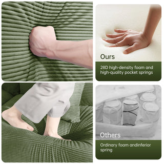 Velora Cloud Modular Sofa - Green