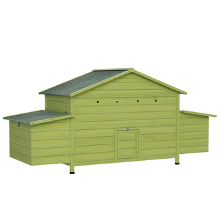 11.12 ft² Large Wooden Chicken Coop with 2 Free-Range Doors, 2 Nesting Boxes & Perch – Outdoor Hen House Poultry Cage Dweva