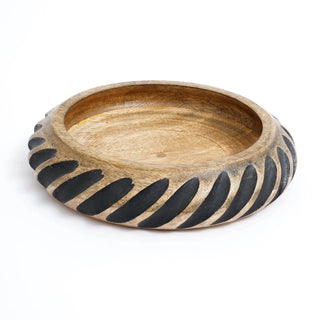 Dannel Handmade Wooden Bowl with Black Filler Dweva
