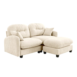 Mira Loveseat With Ottoman Dweva