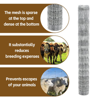5x164 ft Advanced Weave Farm Enclosures Long-Lasting and Secure Galvanized Farm Fence Dweva