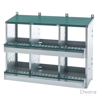 6 Compartments Chicken Nesting Box for Laying Eggs, Roll Away Chicken Laying Boxes, Green Dweva