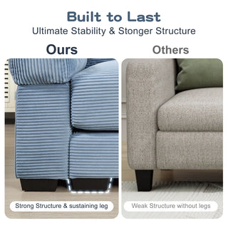 Velora Cloud Modular Sofa - Blue
