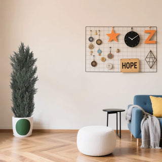 5FT Detachable Artificial Green Cypress Tree Realistic Tall Faux Plant for Indoor and Outdoor Decoration 2pcs/set Dweva