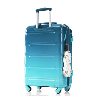 Luggage Set of 3, 20-inch with USB Port, Airline Certified Carry-on Luggage , ABS+PC Hard Shell Luggage with Spinner Wheels,blue Dweva