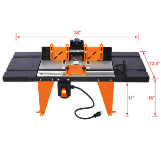 Electric Benchtop Router Table Wood Working Tool,black,orange color Dweva