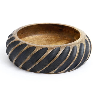 Dannel Handmade Wooden Bowl with Black Filler Dweva