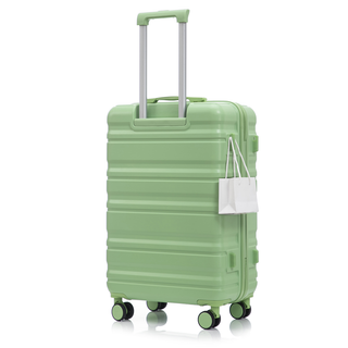 HIFINE TOURIST 20"/24"/28" 3 pcs/set in ABS Spinner Wheel Luggage, Carry on Suitcase, Matching Color, TSA Combination Lock (Green) Dweva