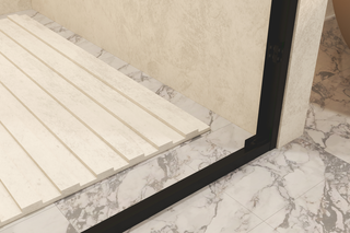 44-48" W × 72" H Tempered Glass with Explosion Proof Film, Aluminum Frame Double Sliding Shower Door, "1/4 (6 mm), Stainless Steel handle, Matte Black Dweva