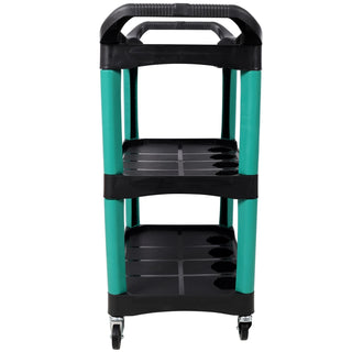 3 Tier Rolling Auto Detail Cart With Wheels,Car Wash Organizer for Detailers Garage, Workshop, Repair Shop, Storage Tool, Green&Black Dweva