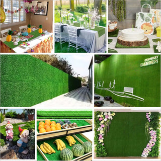 6ft x 10ft Premium Artificial Turf Mat with Drainage Holes. Thick Fake Grass with Rubber Backing, Ideal for Indoor/Outdoor Pet Areas, Garden, Lawn, Patio & Balcony Decor(Grass height 0.6 inches/1.5cm) Dweva