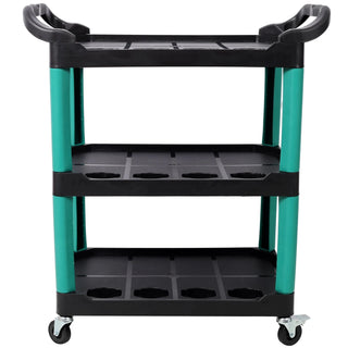 3 Tier Rolling Auto Detail Cart With Wheels,Car Wash Organizer for Detailers Garage, Workshop, Repair Shop, Storage Tool, Green&Black Dweva