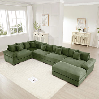 Velora Cloud Modular Sofa - Green