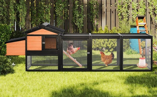 Wooden Chicken Coop, Large Outdoor Hen House with Nesting Box Poultry Cage, Rabbit Hutch Bunny Cage , Waterproof for Outdoor Backyard Dweva