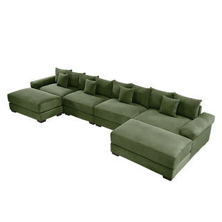 Velora Cloud Modular Sofa - Green