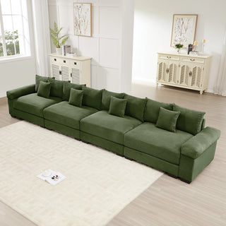 Velora Cloud Modular Sofa - Green