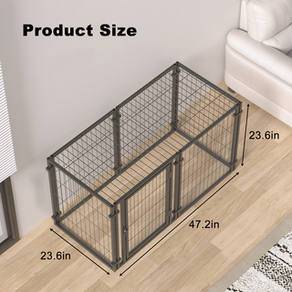 47.2" Dog Crate for Small Medium Large Dogs, Puppy Dog Playpen for Yard Indoor Outdoor Use, Pet Dog Cage Kennel (47.2"L x 23.6"W x 23.6"H) Dweva