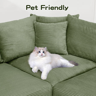 Velora Cloud Modular Sofa - Green