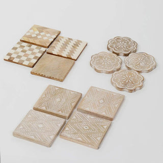 Assorted Design Coasters - Pack of 6 Dweva