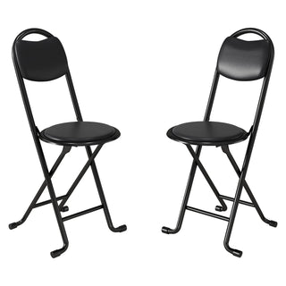 2pcs Folding Stool with Back, Cushioned Padded Folding Stool, Portable Folding Chairs for Outdoor Indoor Kitchen Shop Cafe(Expect Arrival Date 2025/6/30) Dweva