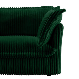 Slipcovered Fluffy Sofa - 3 Seat with 2 Ottoman Dweva