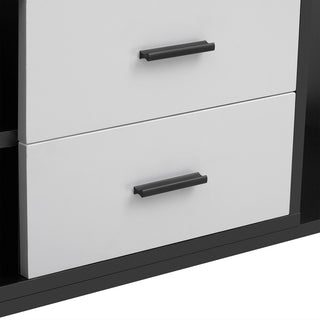 Modern TV Stand for 80'' TV with 2 Doors, Media Console Table, Entertainment Center with Large Storage Cabinet for Living Room, Bedroom