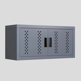 Metal garage cabinet with door, wall-mounted storage cabinet, floating tool cabinet for basements, kitchens, and warehouses (gray, 11.81" H) Dweva