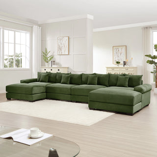 Velora Cloud Modular Sofa - Green
