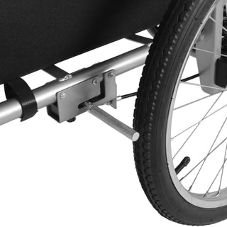 3-in-1 Heavy-Duty Bike Cargo Trailer – E-Bike Compatible Steel Frame, 110lb Capacity, Convertible Stroller & Pull Cart w/Suspension, 20" Wheels & Accessories Dweva