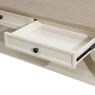 Light Brown MDF Top and White Oak Drawer Living Room Coffee Table Karo Home
