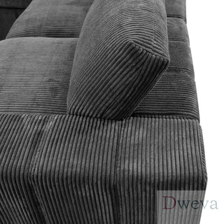 Haven 7-Piece Corduroy Modular Sectional Sofa Set Dweva