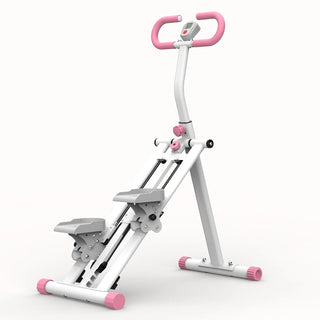 Stair Stepper with Resistance Home-Upgrade Vertical Climber Workout Machine for Full-Body Exercise Climber Fitness Equipment with Stable Frame Adjustable Handlebar-Pink Dweva