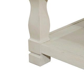 Light Brown MDF Top and White Oak Drawer Living Room Coffee Table Karo Home