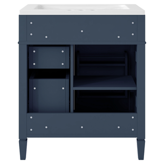 30'' Bathroom Vanity with Top Sink, Modern Bathroom Storage Cabinet with 2 Drawers and a Tip-out Drawer, Single Sink Bathroom Vanity (Same as SW000122AAC-1) Dweva