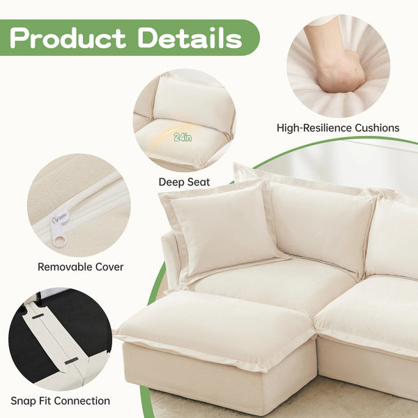 Aster Washable Slipcover Sofa image