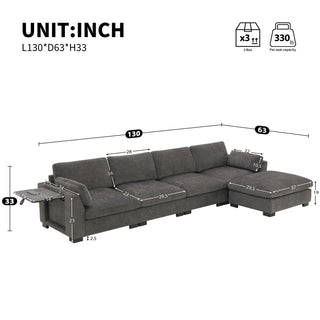 130" Modular Sectional Sofa Dweva