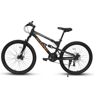 A26207 26 Inch Steel Frame Shock Fork Plus Shock Absorber 21-speed Unisex Mountain Bike Dweva