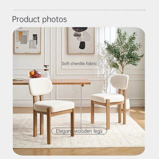 Wooden Dining Chairs Set of 2, Modern Fabric Upholstered Dining Room Chair Kitchen Chairs, Farmhouse Dinner Chair for Kitchen Dining Room Dweva