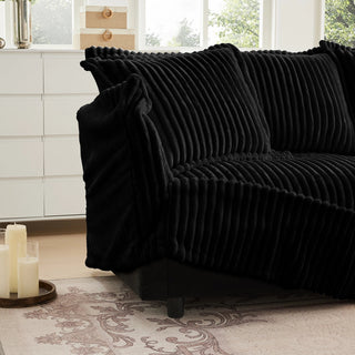 Slipcovered Fluffy Sofa - 2 Seat Dweva