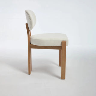 Wooden Dining Chairs Set of 2, Modern Fabric Upholstered Dining Room Chair Kitchen Chairs, Farmhouse Dinner Chair for Kitchen Dining Room Dweva