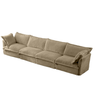 Slipcovered Fluffy Sofa - 4 Seat Dweva