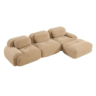 Cove Corduroy Modular Cloud Sectional Sofa Dweva
