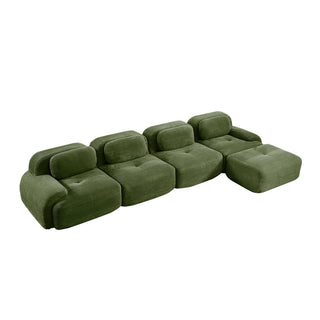 Cove Corduroy Modular Cloud Sectional Sofa Dweva