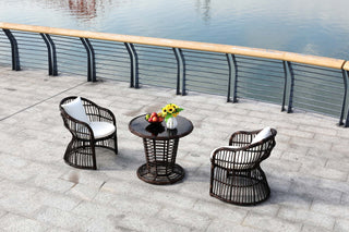32" Polyethylene and Iron Brown 6-Piece Outdoor Sofa Set