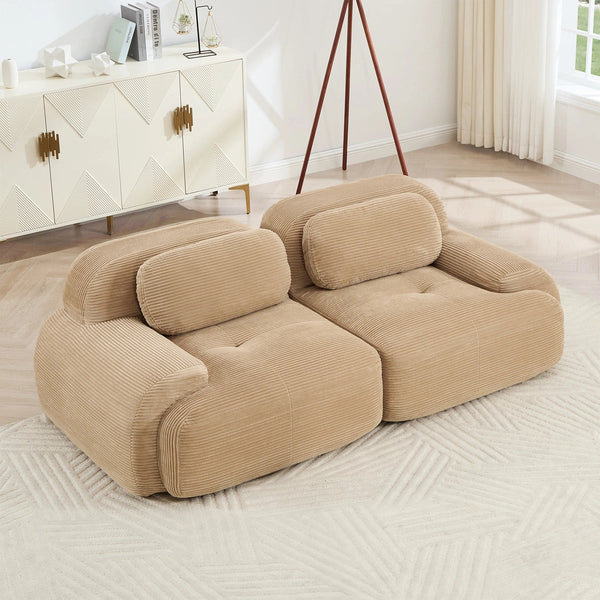 Marlow Corduroy Modular Deep-Seat Sofa image