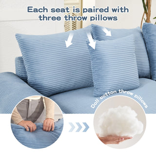 Velora Cloud Modular Sofa - Blue
