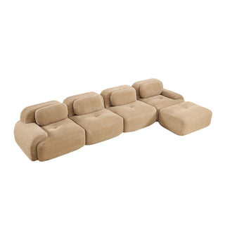Cove Corduroy Modular Cloud Sectional Sofa Dweva