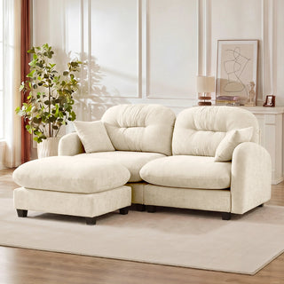 Mira Loveseat With Ottoman Dweva