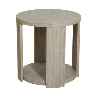 Walnut MDF and Oak Living Room Side Table Karo Home